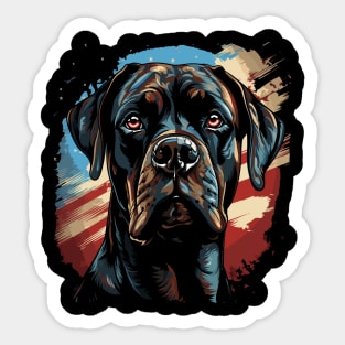 Patriotic Boxer Sticker